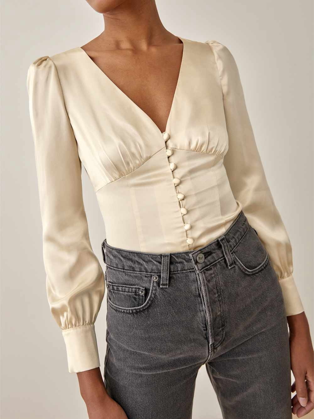 Reformation | Cadence Silk Top